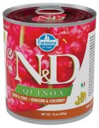 N&D Quinoa XS-XL Vânat și Cocos conservă hrană umedă fără cereale câini (în sos) 285g
