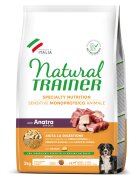 Natural Trainer Speciality Nutrition Sensitive M-XL Rață hrană uscată monoproteică câini sistem digestiv 3kg