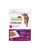 Natural Trainer Sterilised Vită plic hrană umedă pisici sterilizate (în sos) 85g