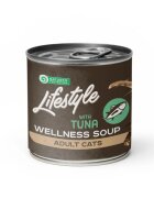 Natures Protection Lifestyle Sensitive Digestion Soup Ton conservă hrană umedă monoproteică pisici sistem digestiv (topping) 140g