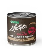 Natures Protection Lifestyle Sterilised Soup Somon conservă hrană umedă pisici sterilizate (topping) 140g