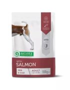 Natures Protection Skin & Coat XS-XL Pui și Somon plic hrană umedă câini piele & blană (în sos) 100g