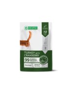 Natures Protection Sterilised Curcan și Merișoare plic hrană umedă monoproteică pisici sterilizate (în sos) 100g