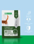 Natures Protection Sterilised Curcan și Merișoare plic hrană umedă monoproteică pisici sterilizate (în sos) 100g