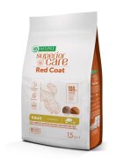 Natures Protection Superior Care Red Coat Small & Mini Breed XS-S Somon și Krill hrană uscată fără cereale câini Superior Care Red Coat Small&Mini Somon hrană uscată fără cereale câini intensificarea culorii 1.5kg