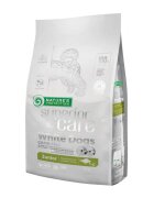Natures Protection Superior Care White Dogs Junior Small&Mini Pește Alb hrană uscată fără cereale câini juniori reducerea petelor la câinii albi Superior Care White Dogs Junior XS - S Pește Alb hrană uscată fără cereale câini juni