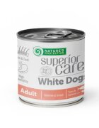 Natures Protection Superior Care White Dogs XS-XL Ton și Somon conservă hrană lichidă fără cereale câini piele & blană 140ml