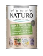 Naturo Grain Free XS-L Curcan și Legume conservă hrană umedă fără cereale câini (în sos) 390g