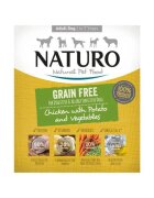 Naturo Grain Free XS-L Pui și Legume tăviță hrană umedă fără cereale câini (în aspic) 400g