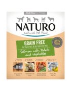 Naturo Grain Free XS-L Somon și Legume tăviță hrană umedă monoproteică fără cereale câini (în aspic) 400g