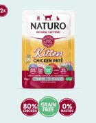 Naturo Kitten Pui plic hrană umedă fără cereale pisici junior (pate) 85g