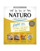 Naturo Low Grain Light XS-L Pui și Legume tăviță hrană umedă conținut redus cereale câini managementul greutății (în aspic) 400g