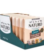 Naturo Low Grain Senior XS-L Curcan și Legume tăviță hrană umedă conținut redus cereale câini senior (în aspic) 400g