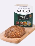 Naturo Low Grain XS-L Rață și Legume tăviță hrană umedă conținut redus cereale câini (în aspic) 400g