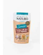 Naturo Senior XS-XL Curcan și Orez plic hrană umedă câini senior (în suc propriu) 150g