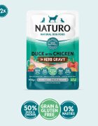 Naturo XS-XL Rață și Pui plic hrană umedă fără cereale câini (în sos) 100g