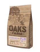 OAK'S FARM Sterilised Miel hrană uscată fără cereale pisici sterilizate obezitate 400g