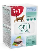 OPTIMEAL Cod cu Legume hrană umedă pisici (în aspic) Cod și Legume plic hrană umedă pisici (în aspic) bax 85g x 4buc