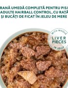 OPTIMEAL Hairball Control Rață și Ficat hrană umedă pisici limitarea ghemurilor de blană (în aspic) Hairball Control Rață și Ficat plic hrană umedă pisici limitarea ghemurilor de blană (în aspic) 85g