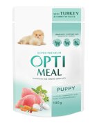 OPTIMEAL Junior XS-XL Curcan și Morcov plic hrană umedă câini junior (în sos) 100g