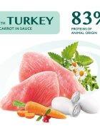 OPTIMEAL Junior XS-XL Curcan și Morcov plic hrană umedă câini junior (în sos) 100g x 12buc