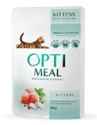 OPTIMEAL Kitten Pui hrană umedă pisici junior (în sos) Kitten Pui plic hrană umedă pisici junior (în sos) 85g