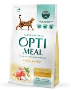 OPTIMEAL Pui hrană uscată pisici 700g