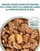 OPTIMEAL Sterilised Pui și Curcan hrană umedă pisici sterilizate (în sos) Sterilised Pui și Curcan plic hrană umedă pisici sterilizate (în sos) 85g
