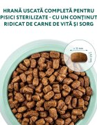 OPTIMEAL Sterilised Vită cu Sorg hrană uscată pisici sterilizate Sterilised Vită hrană uscată pisici sterilizate 1.5kg