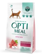 OPTIMEAL Vită hrană uscată pisici 700g