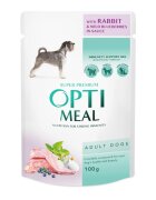 OPTIMEAL XS-XL Iepure și afine plic hrană umedă câini (în sos) 100g
