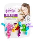 Pawise 2 Mingi cu Panglici jucărie minge pisici plastic activități fizice multicolor
