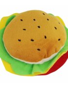Pawise Hamburger jucărie de pluș câini XS-M pluș cu sunet multicolor 12 cm