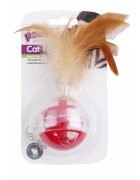 Pawise jucărie minge pisici plastic catnip activități fizice roșu și maro