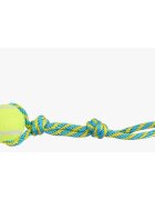Pawise Minge de Tenis cu Sfoară jucărie minge câini S-L sintetic dentiție activități fizice galben și albastru ⌀6.6 cm