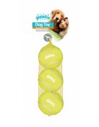 Pawise Set 3 Mingi de Tenis jucărie minge câini S-XL sintetic activități fizice galben ⌀6.3 cm
