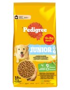 PEDIGREE Junior M-XL Pasăre și Legume hrană uscată câini junior 10+2kg GRATUIT