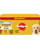 PEDIGREE Junior Selectie Mixta cu Orez XS-XL Pasăre și Vită plic hrană umedă câini junior (în aspic) megapack 100g x 40buc