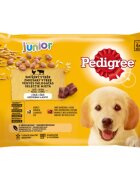 PEDIGREE Junior Selectie Mixta XS-XL Carne și Orez plic hrană umedă câini junior (în aspic) multipack 100g x 4buc