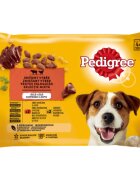 PEDIGREE Selectie Mixtă XS-XL Vită și Pasăre plic hrană umedă câini (în aspic) multipack 100g x 4buc