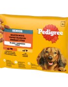 PEDIGREE Senior Mix XS-M Vită și Pui plic hrană umedă câini senior (în aspic) multipack 100g x 4buc
