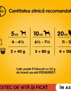 PEDIGREE XS-XL Vită plic hrană umedă câini (în aspic) 100g