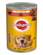 PEDIGREE XS-XL Vită și Pasăre conservă hrană umedă câini (în aspic) 1.2kg