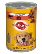 PEDIGREE XS-XL Vită și Pasăre conservă hrană umedă câini (în aspic) 400g