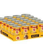 PEDIGREE XS-XL Vită și Pasăre conservă hrană umedă câini (în aspic) bax 400g x 24buc