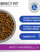 PERFECT FIT Anti Hariball 1+ Pui hrană uscată pisici limitarea ghemurilor de blană 1.4kg