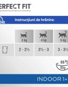 PERFECT FIT Cat Indoor 1+ Pui Somon plic hrană umedă pisici (în sos) multipack 85g x 4buc