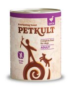 Petkult Grain Free Adult Rață conservă hrană umedă fără cereale câini 800g