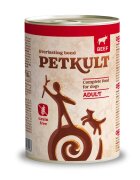 Petkult Grain Free Adult Vită conservă hrană umedă fără cereale câini 400g