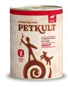 Petkult Grain Free Adult Vită conservă hrană umedă fără cereale câini 800g